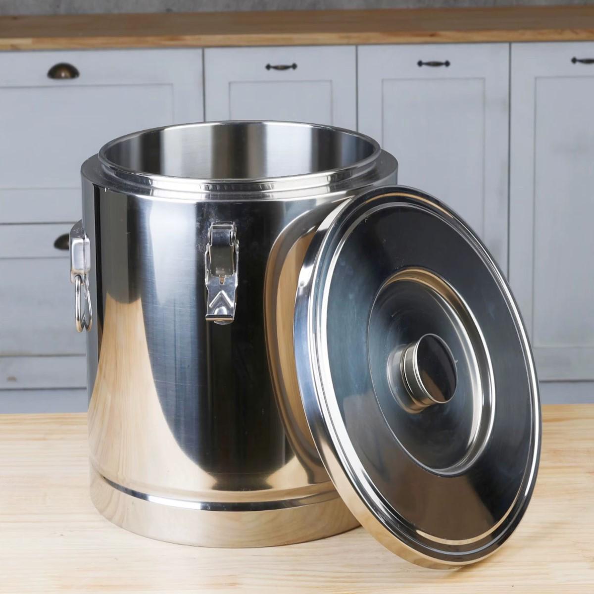 Термокастрюля пищевая A-PLUS из нержавеющей стали для транспортировки пищи 32 л (2209) - фото 2