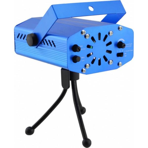 Лазерный проектор UKC Disco Laser DL-09 2in1 со штативом световые эффекты Blue - фото 8 Лазерный проектор UKC Disco Laser DL-09 2in1 со штативом световые эффекты Blue - фото 8