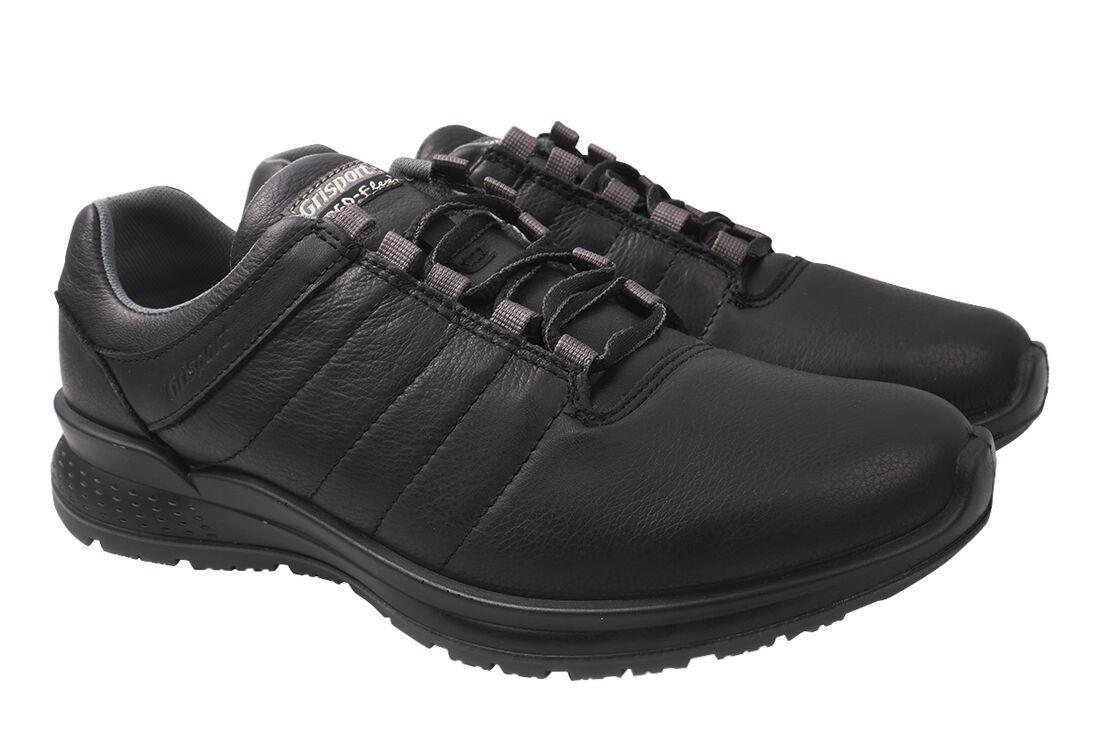Кроссовки мужские Gri Sport из кожи на платформе на шнуровке р. 41 Черный (79-20DTS)