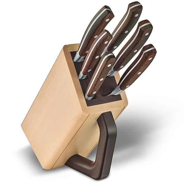 Набір ножів кутих Victorinox Forged Сhefs Grand Maitre Wood Cutlery Block 6 шт. (7.7240.6)