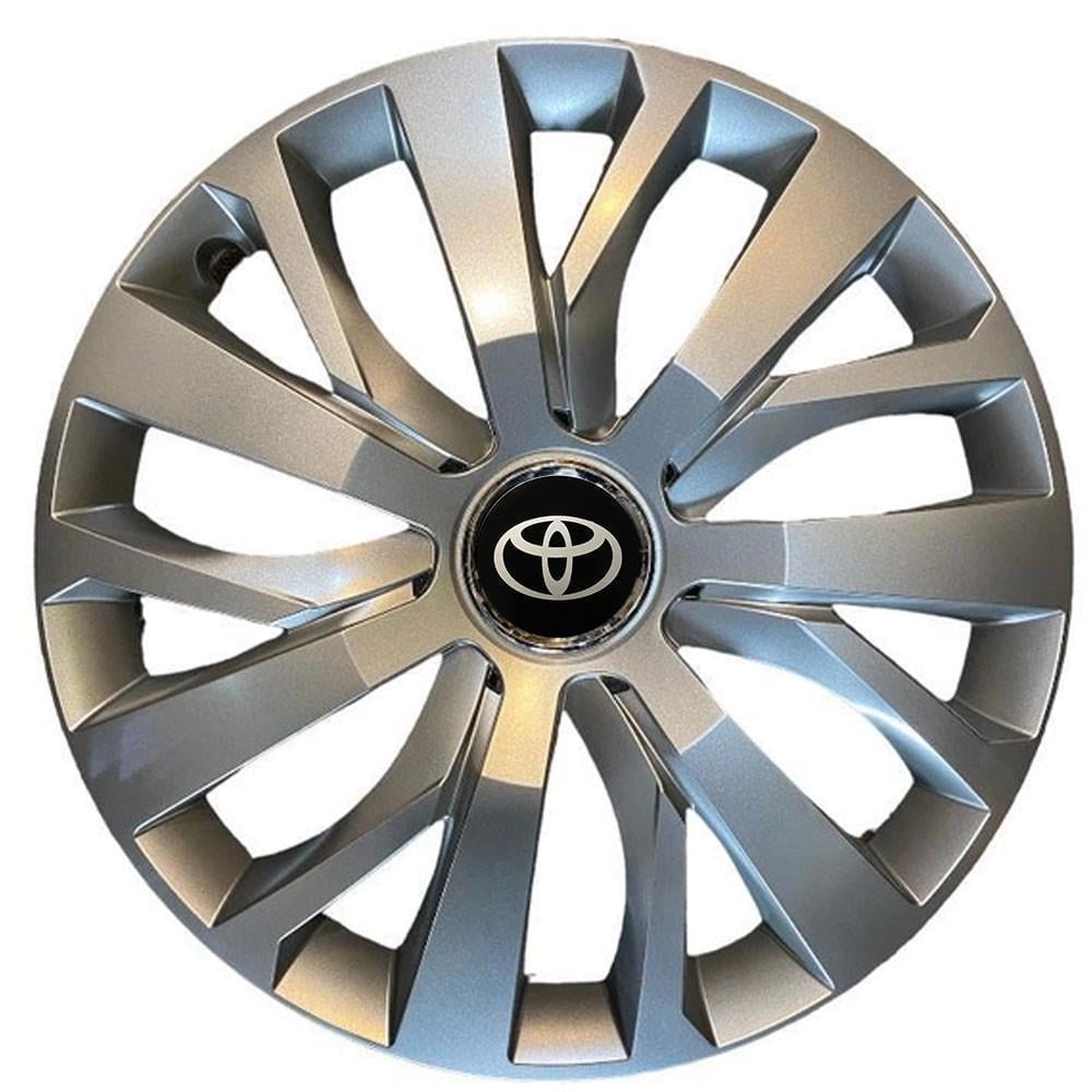 Колпаки SJS 432 с логотипом Toyota R16 4 шт. Серебряный