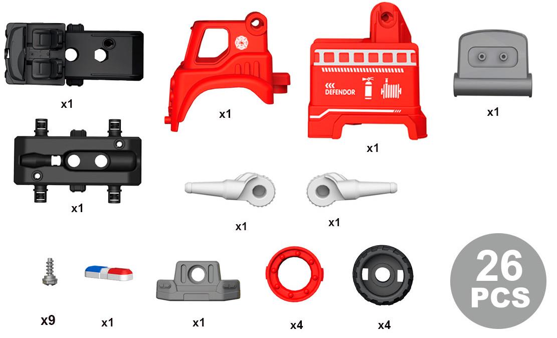 Конструктор DIY Spatial Creativity Пожарный спецтранспорт LM9032 (6548098) - фото 3