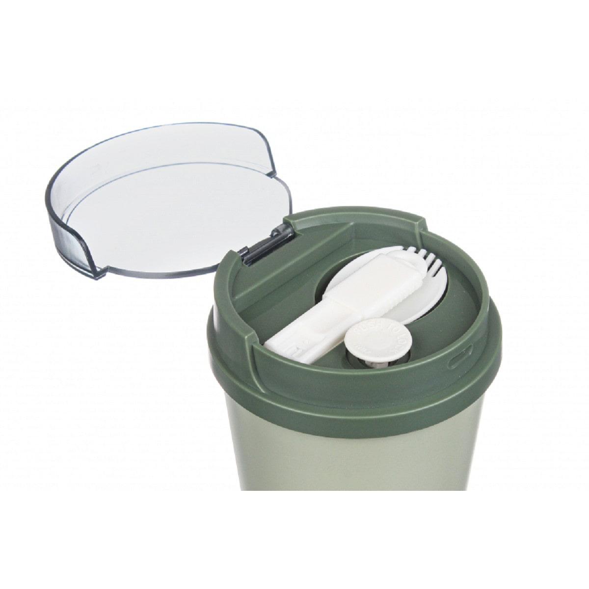 Термосумка + Ланчбокс на 3 уровня 900 мл + герметичный стакан 500 мл Green (с842) - фото 6 Термосумка + Ланчбокс на 3 уровня 900 мл + герметичный стакан 500 мл Green (с842) - фото 6