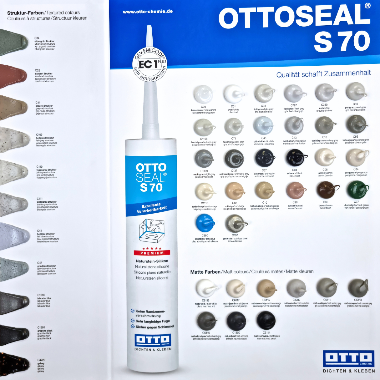 Герметик силиконовый OTTOSEAL S70 C6112 Белый матовый (S70C6112) - фото 3 Герметик силиконовый OTTOSEAL S70 C6112 Белый матовый (S70C6112) - фото 3