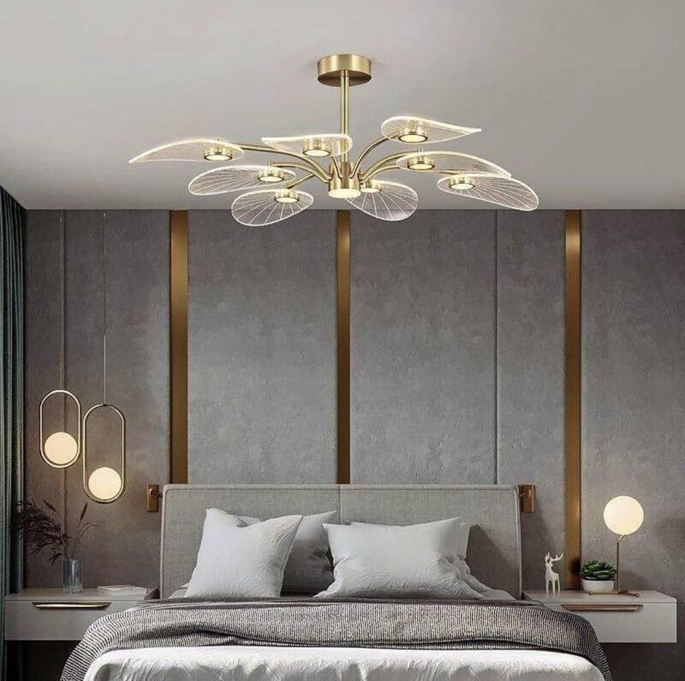 Люстра потолочная светодиодная с лепестками из прозрачного акрила (C 11-850)