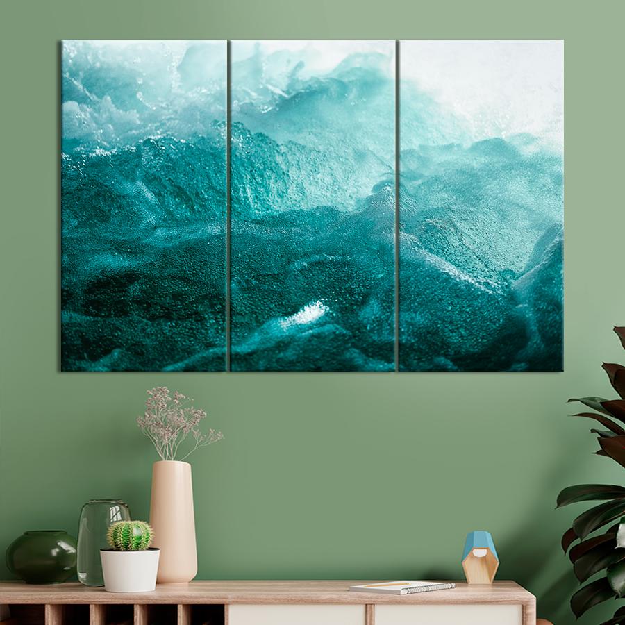 Картина Абстрактные волны холодного моря 156x100 см (A907-3)