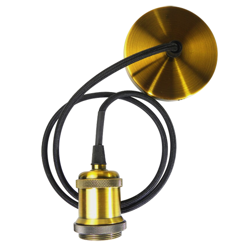 Патрон подвесной Lumano винтаж металлический Старая латунь