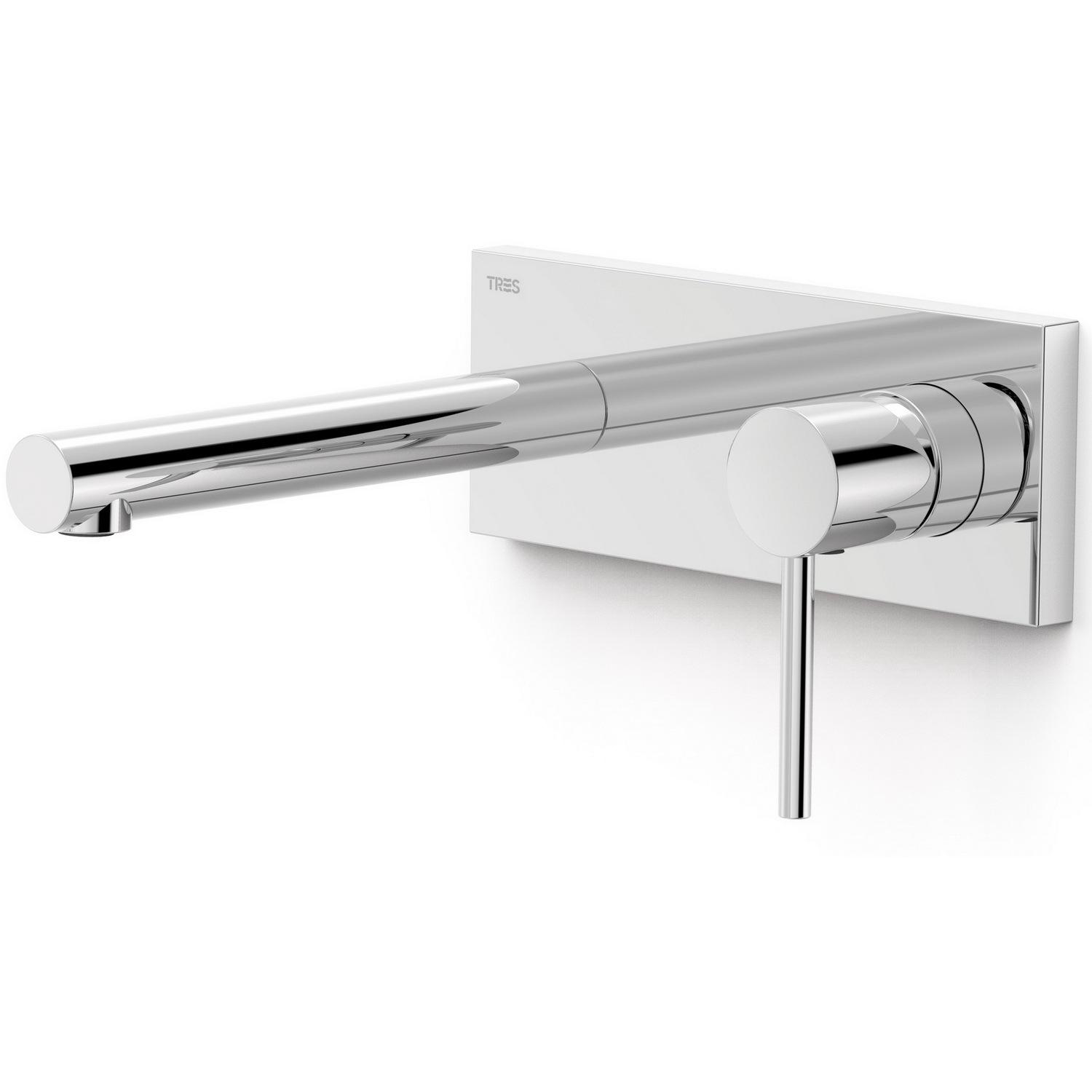 Смеситель для умывальника Tres Max 06230011 настенный однорычажный Хром (132406)
