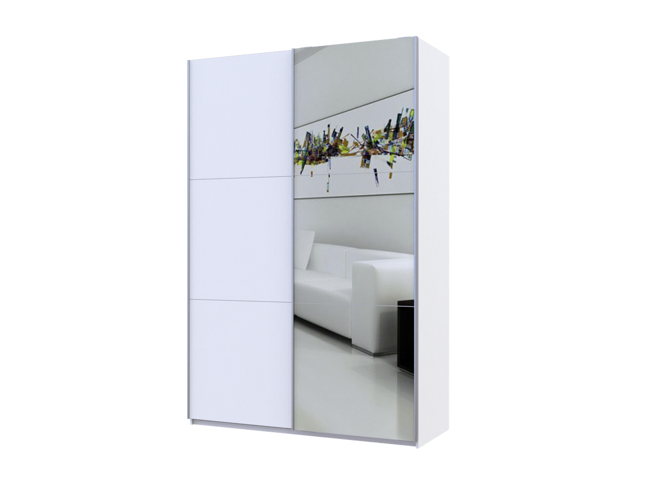 Шкаф-купе Doros G-Caiser 1 ДСП/1 зеркало/3 части 160х60х240 см Белый (42002103)