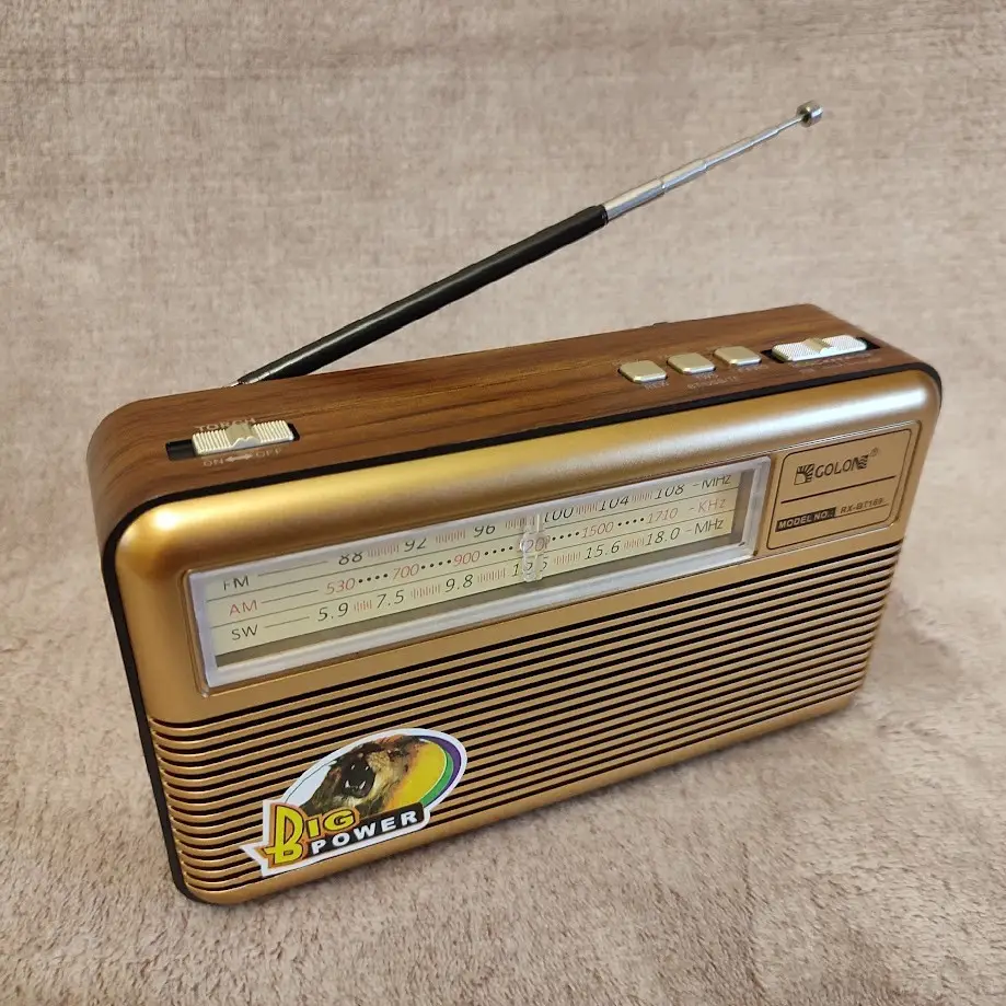 Радиоприемник Golon RX-BT169 ретро Bluetooth USB/SD/AM/FM/SW Коричневый (ML-04679) - фото 4 Радиоприемник Golon RX-BT169 ретро Bluetooth USB/SD/AM/FM/SW Коричневый (ML-04679) - фото 4