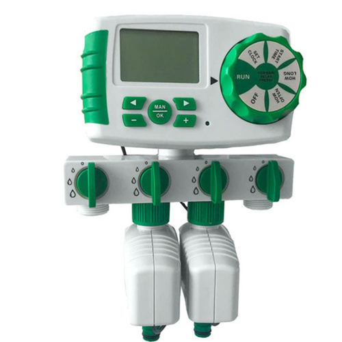 Таймер поливу електронний Y10204 з цифровим керуванням та 4 виходами White/Green (27676142)
