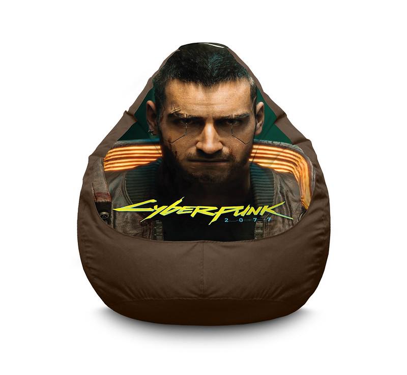 Кресло мешок iPuff Cyberpunk 2077 Hero Оксфорд XL 80x110 см Коричневый