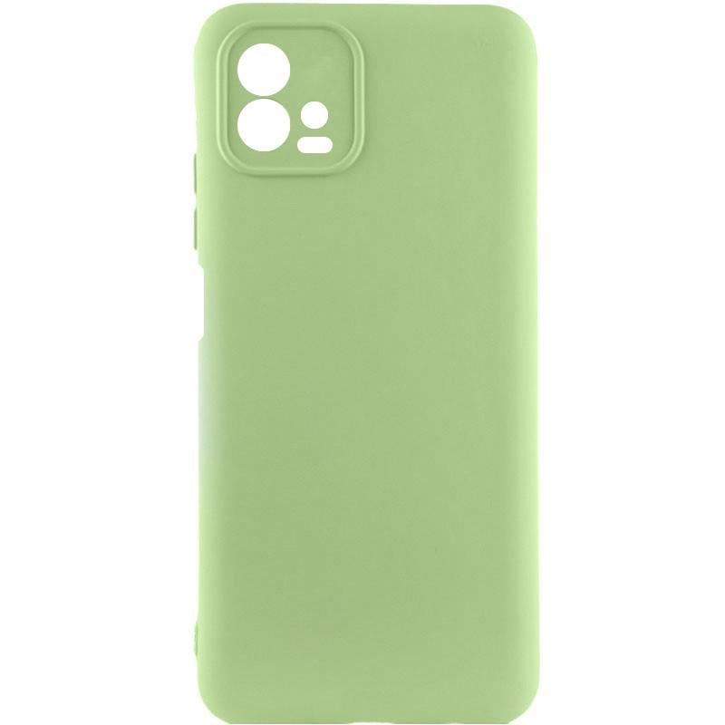 Противоударный чехол TPU GETMAN Liquid Silk Full Camera для Motorola Moto G72 Зеленый / Pistachio