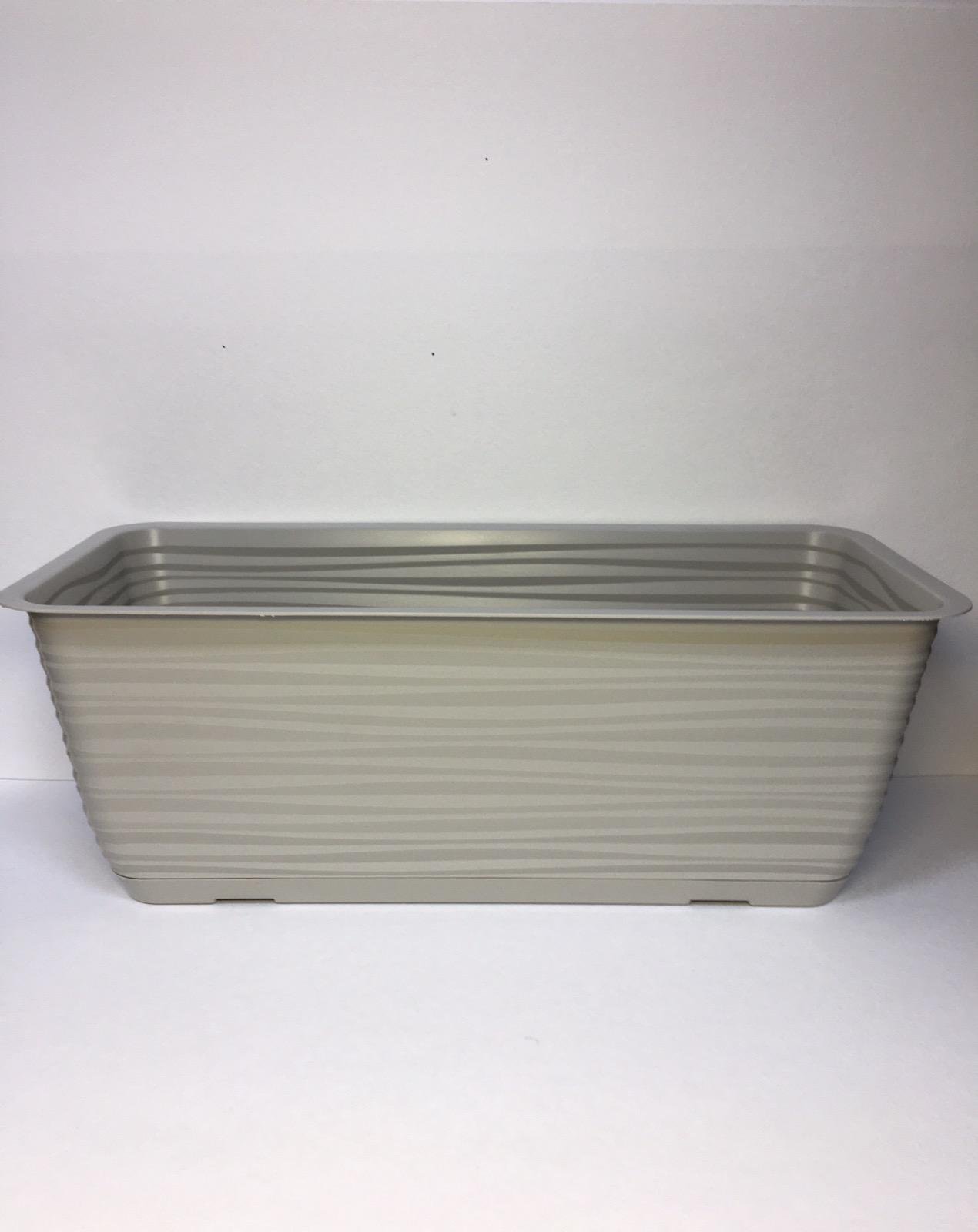 Ящик для квітів балконний Form-Plastic Цукор з підставкою 8,84 л 15х14х58 см Сіро-бежевий