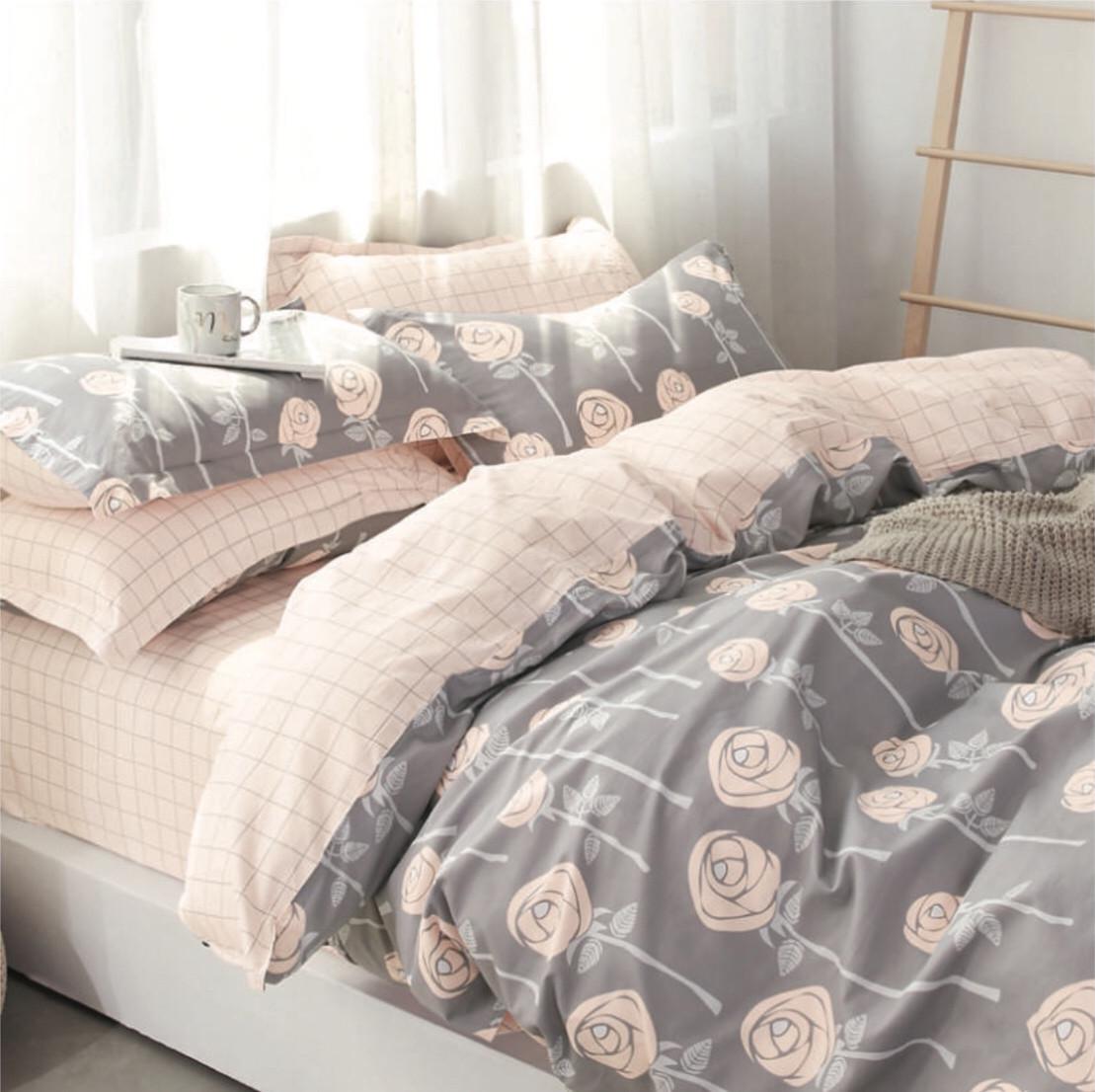 Постельное белье Viluta 22214 с простыней на резинке ранфорс двуспальное (22784)