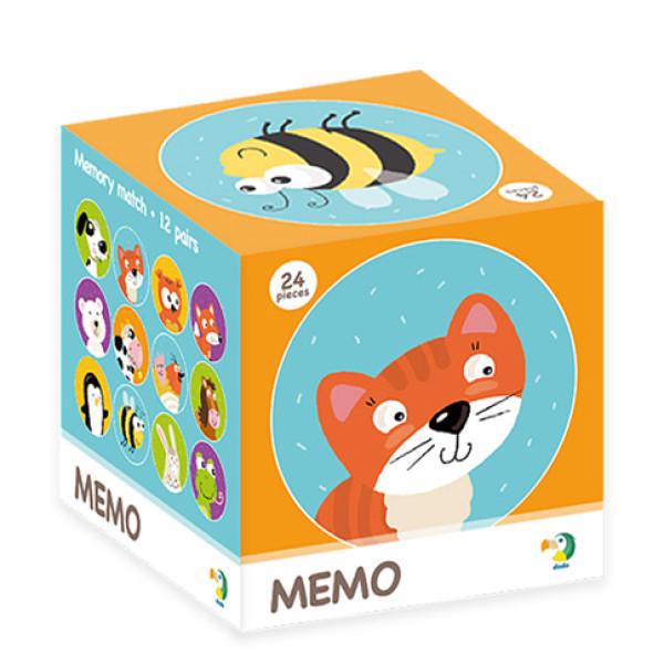 Настільна гра дитяча DoDo Мемо Тварини розвиває пам'ять 24 фішки 12 пар від 3 років (28871337)