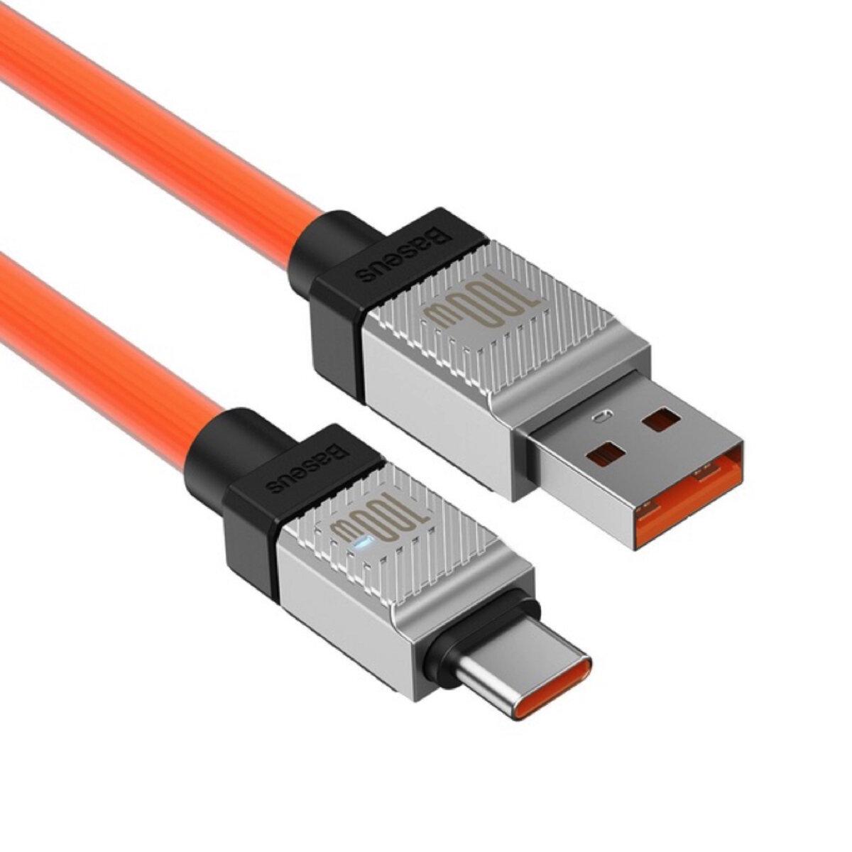 Кабель зарядний BASEUS CoolPlay Type-C-USB 2,4А 2 м Помаранчевий (CAKW000707)