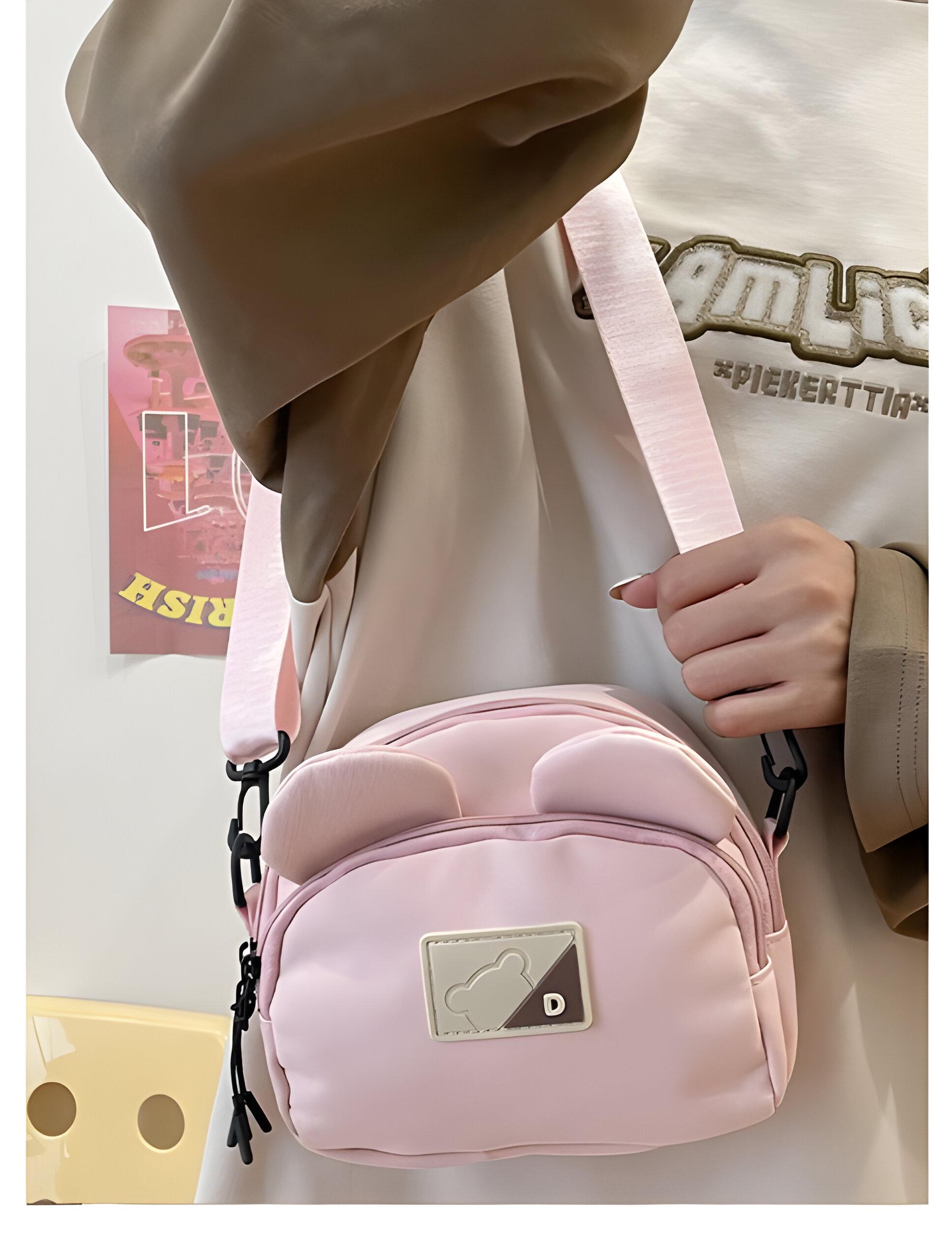 Сумка детская кросс-боди с ушками 19х16х7 см Розовый (25-571) - фото 2