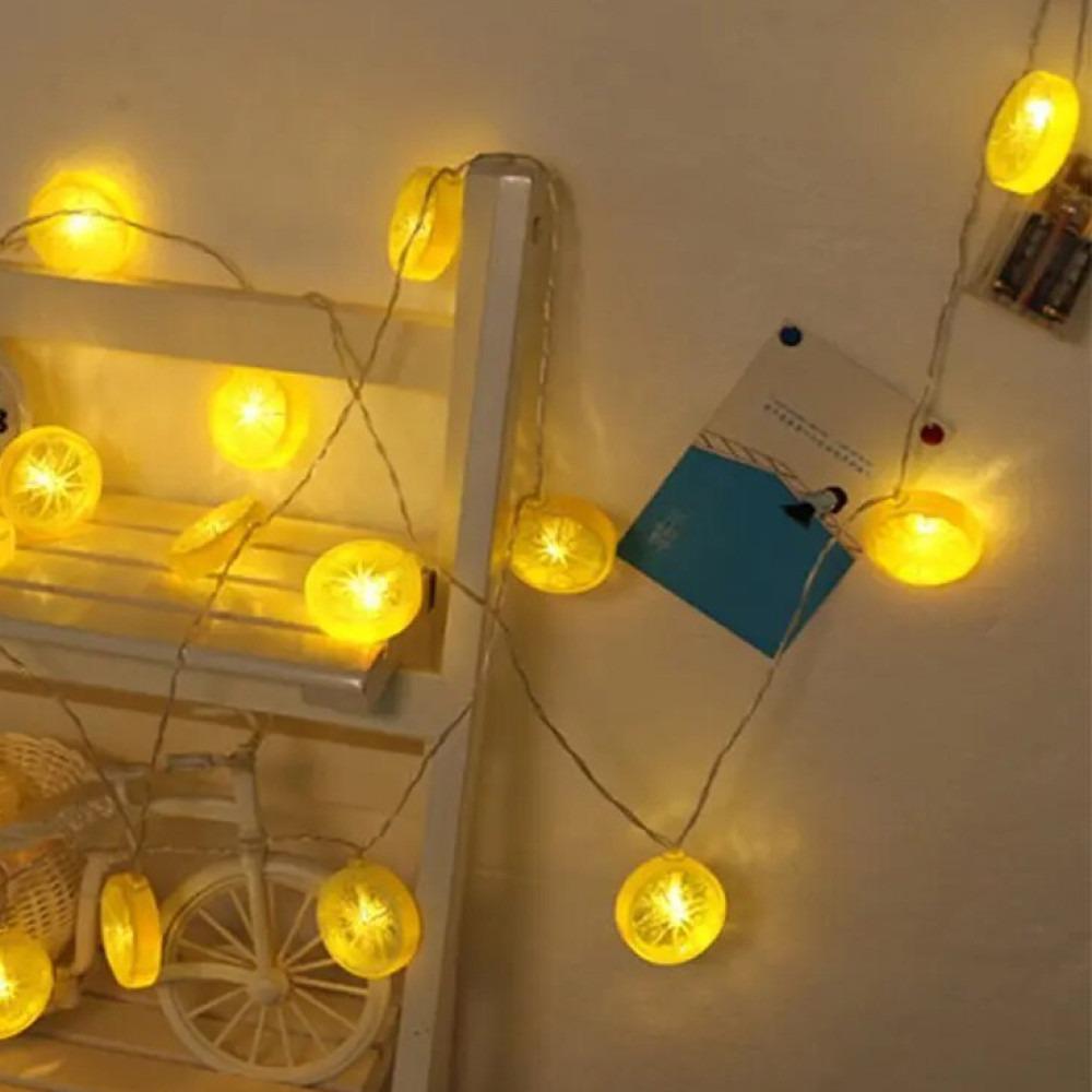 Гирлянда светодиодная новогодняя Лимоны 20 LED 7 м и переходник 220V IP44 Теплый белый - фото 7 Гирлянда светодиодная новогодняя Лимоны 20 LED 7 м и переходник 220V IP44 Теплый белый - фото 7