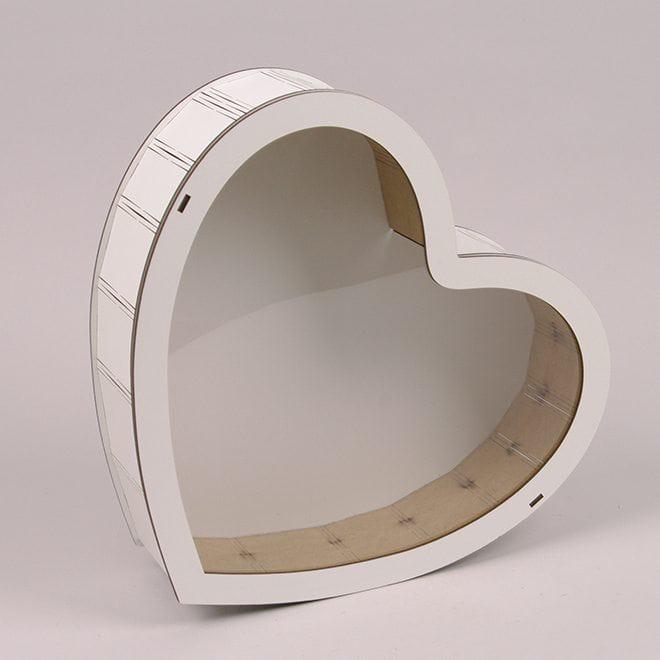 Коробка подарочная Flora Сердце с прозрачной крышкой Белый (33290) - фото 3 Коробка подарочная Flora Сердце с прозрачной крышкой Белый (33290) - фото 3