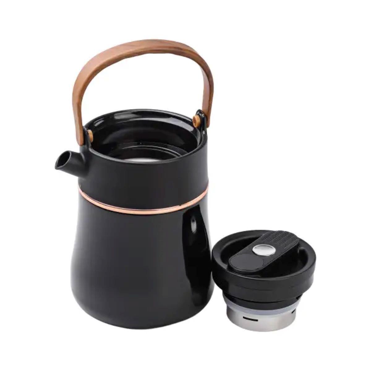 Чайник термос з датчиком температури та вакуумною ізоляцією HP-14-22B 700 мл Чорний (A-033289) - фото 4