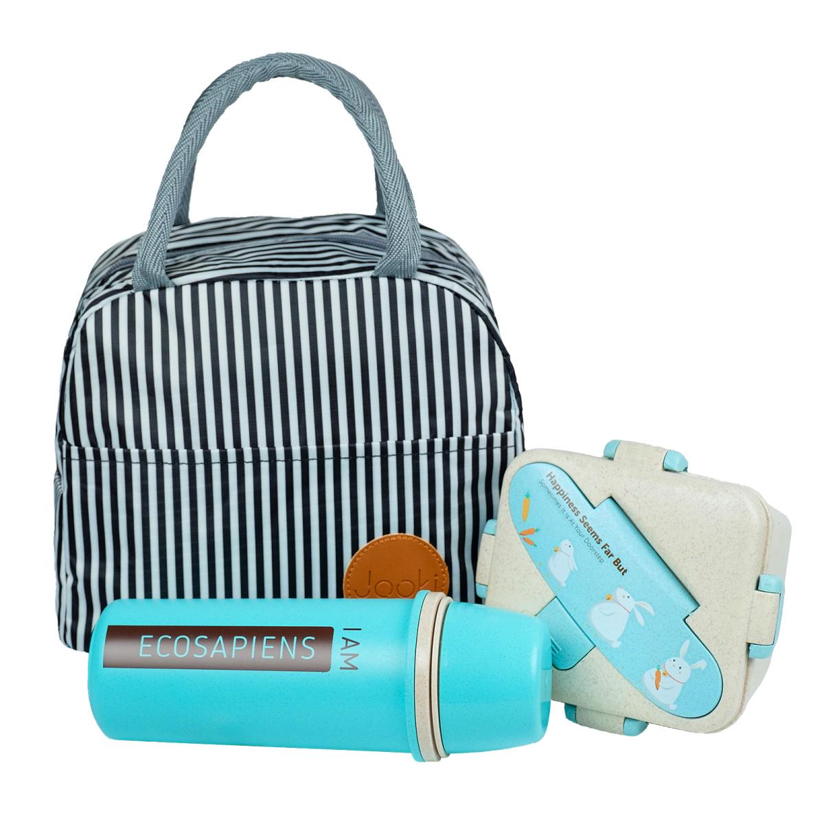 Ланч набор Jooki Зебра Ecosapiens Gm Бирюзовый