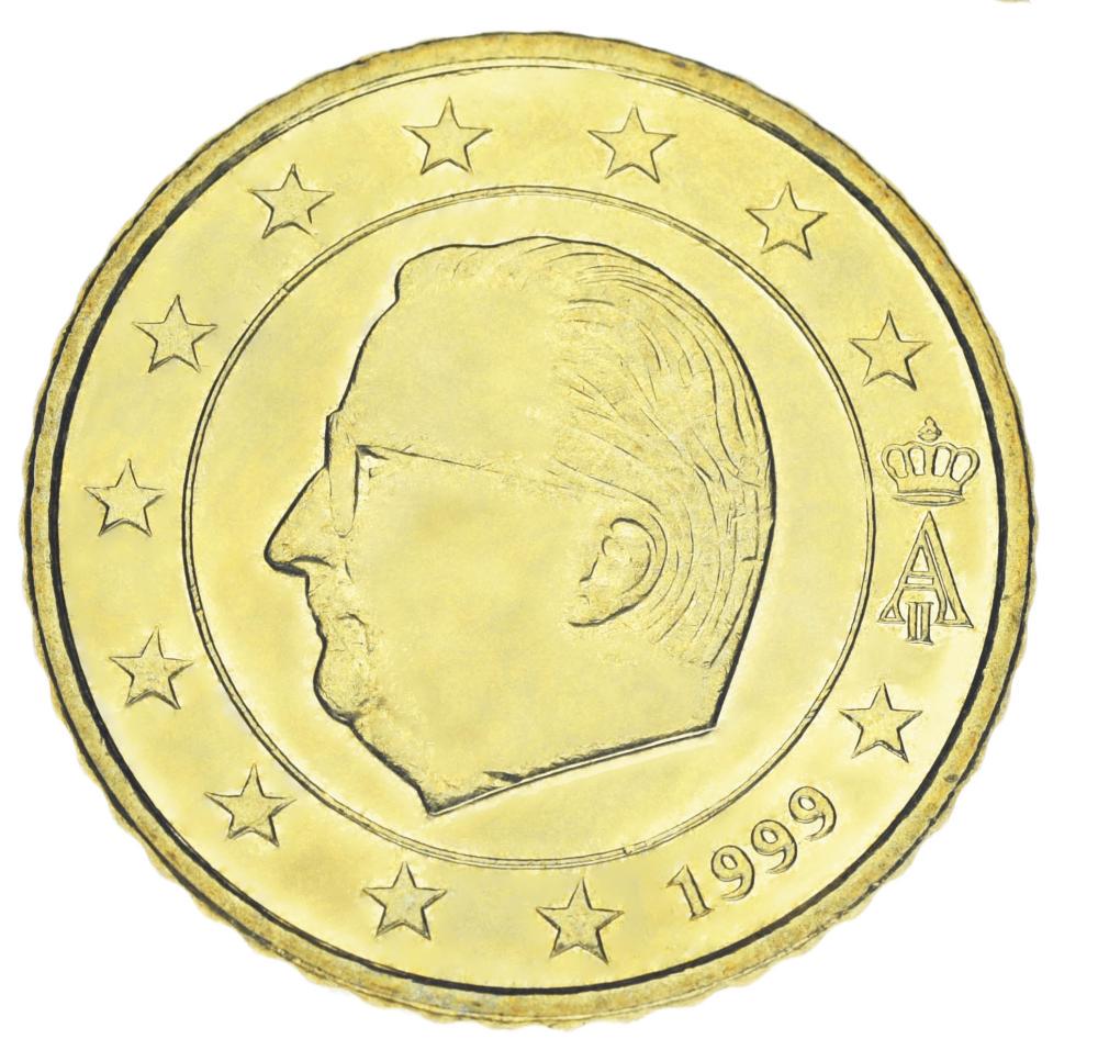 Коллекционная монета Бельгия 50 евроцентов 1999 UNC (М21976)