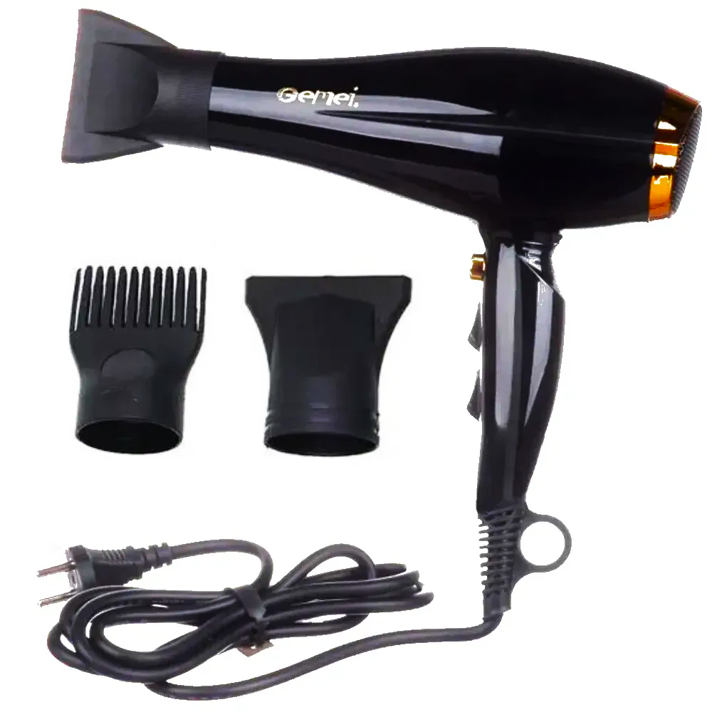 Маленький фен для укладки волос 2800Вт, с 2 насадками, Gemei GM-1780 (L) Маленький фен для укладки волос 2800Вт, с 2 насадками, Gemei GM-1780 (L)