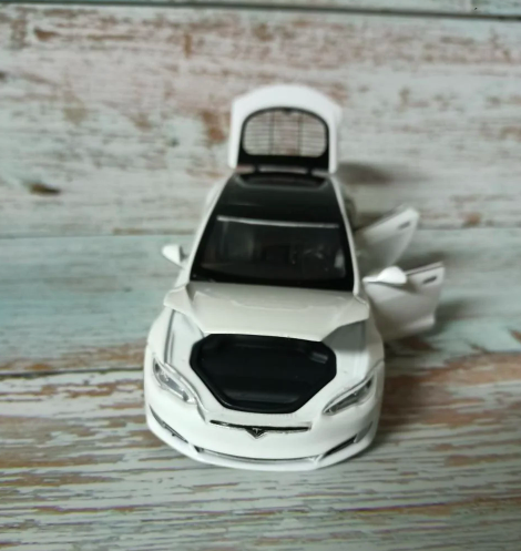 Колекційна машинка Tesla Model S 1:32 Білий - фото 2