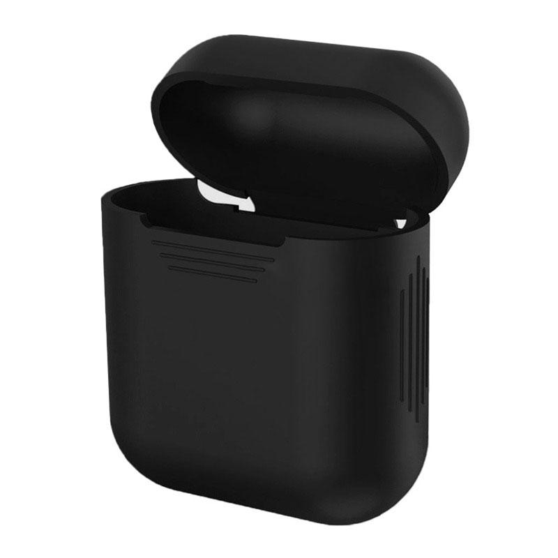 Чехол для наушников Airpods 1/2 силиконовый Черный (1010164-Black)