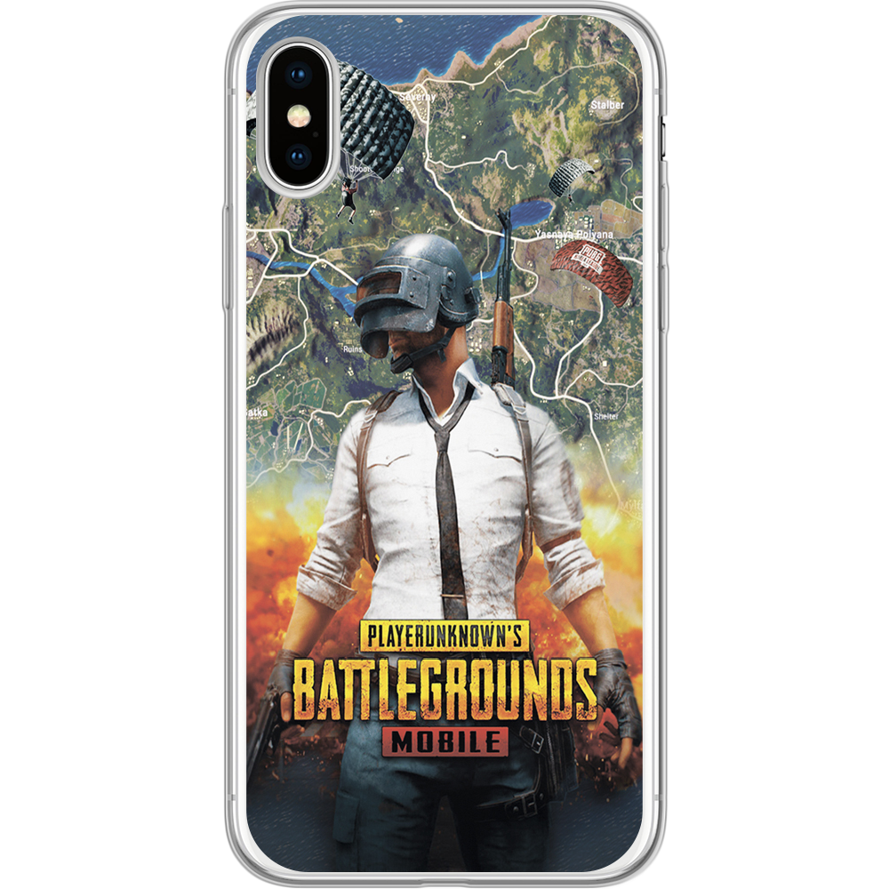 Чехол Boxface iPhone X PUBG Mobile Прозрачный силикон (32139-up2309-32139)