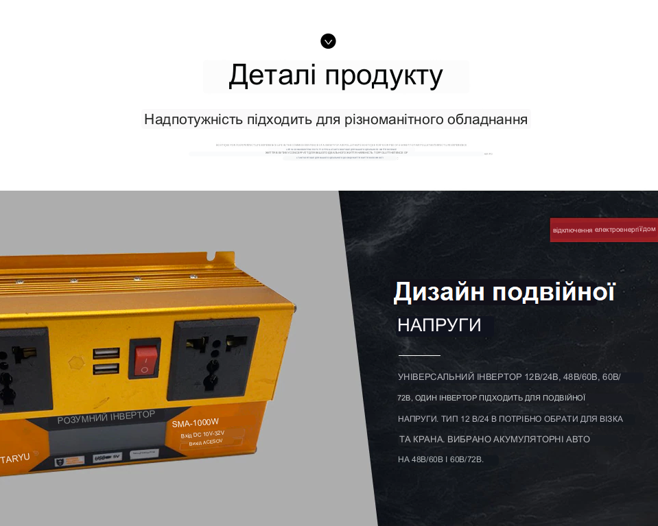 Преобразователь напряжения Lcd Smart с 12 или 24 Вт на 220 Вт 3500 V универсальный (MLD_V1040) - фото 2