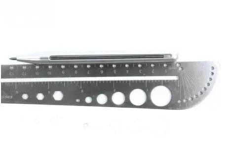 Линейка разметочная стальная многофункциональная с отверстиями 260 мм (28545799) - фото 4 Линейка разметочная стальная многофункциональная с отверстиями 260 мм (28545799) - фото 4