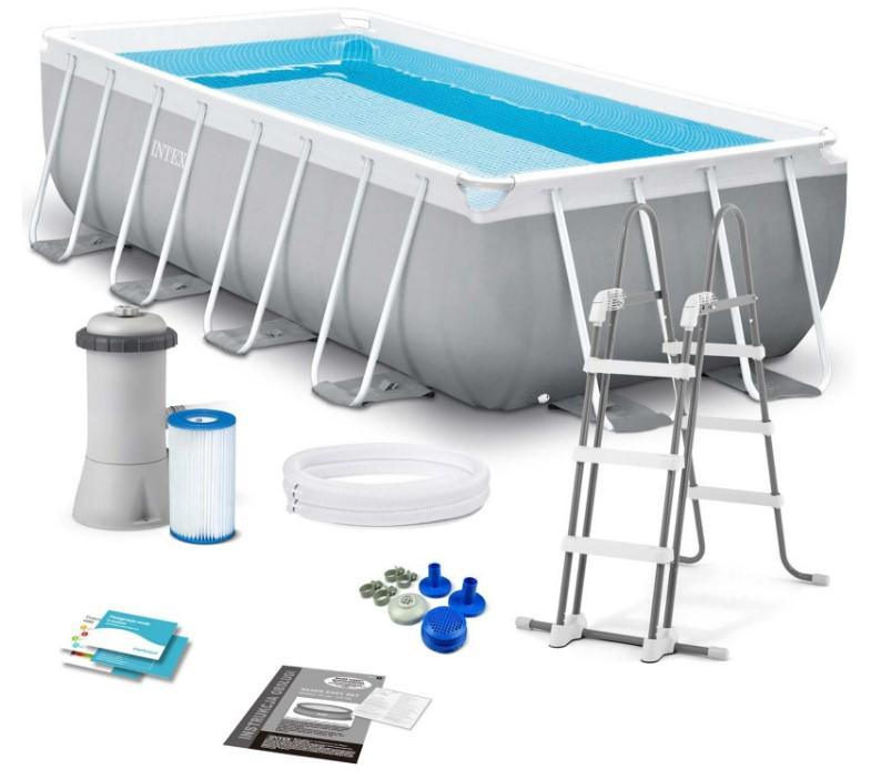 Бассейн каркасный Intex 26788 400x200x100 см Серый (DM-26788)