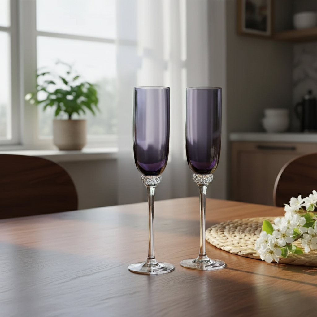 Комплект келихів для шампанського Sakura 220 мл 2 шт. - фото 2 Комплект келихів для шампанського Sakura 220 мл 2 шт. - фото 2