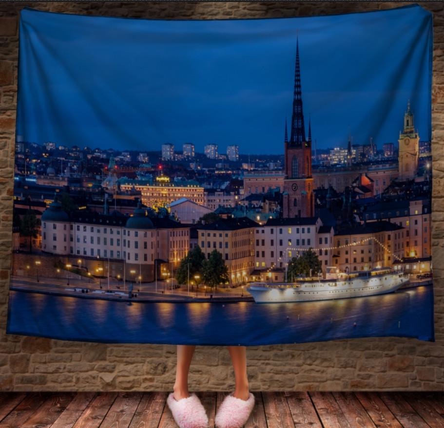 Плед с 3D осиновым принтом в Стокгольме 150x200 см (epi_0488)