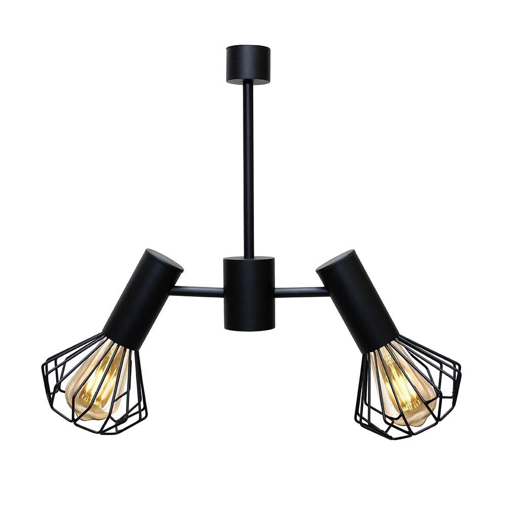 Люстра MSK ELECTRIC Diadem на два плафона под лампы Е27 Черный (NL 22152-2 BK)