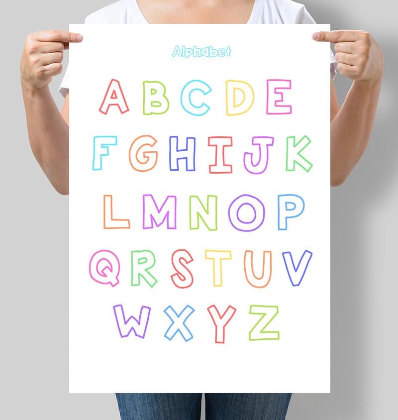 Постер дитячий English alphabet 42x60 см A2 без рамки (D005_A2)