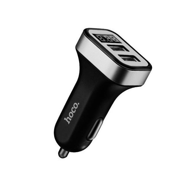 Автомобільна зарядка для телефону від прикурювача Hoco Z3 Fast 2USB Black (017467)