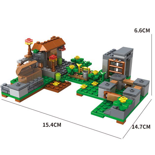 Конструктор minecraft база Стіва з фігурками і водоспадом 310 деталей (627) - фото 9 Конструктор minecraft база Стіва з фігурками і водоспадом 310 деталей (627) - фото 9