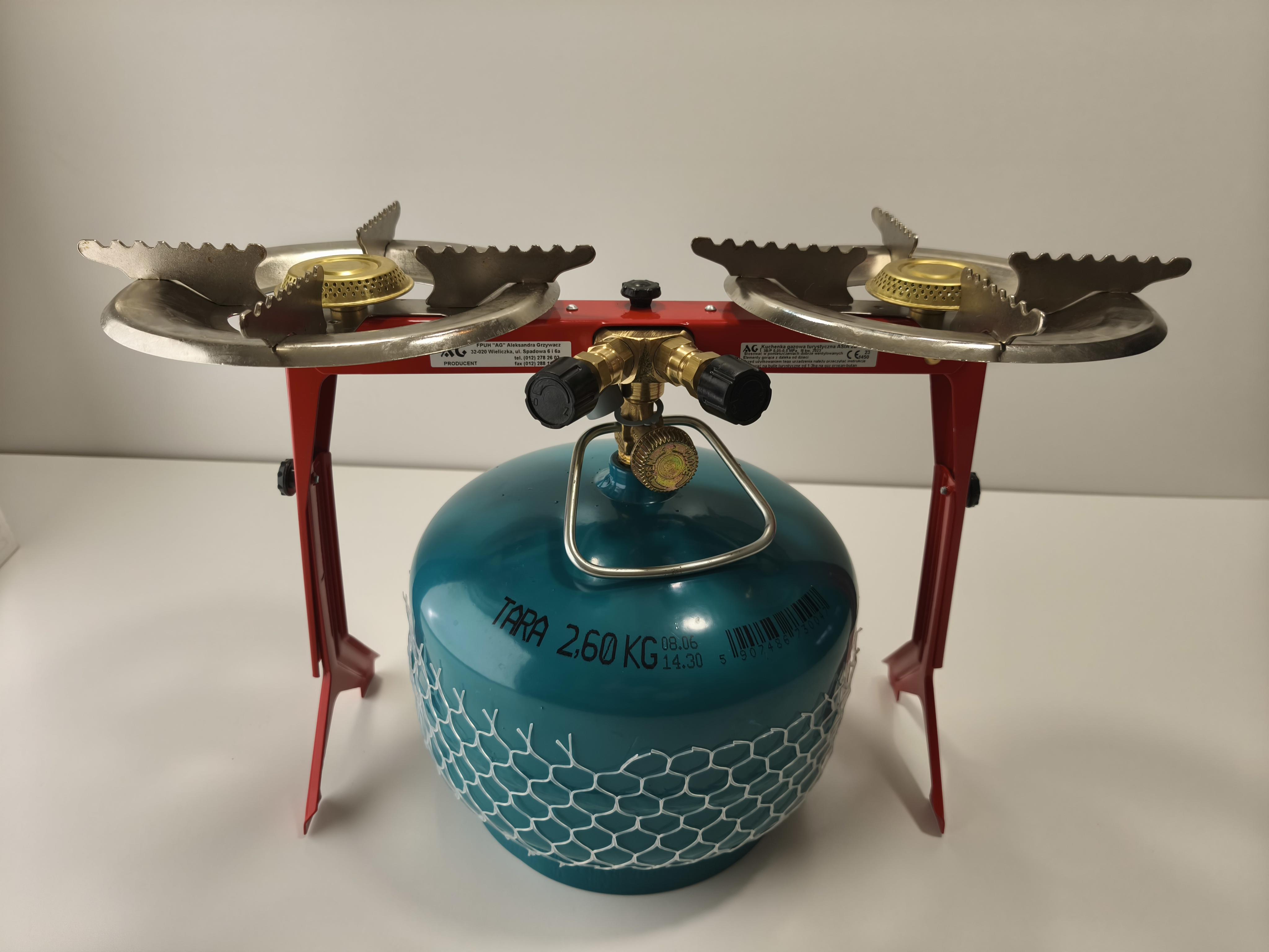 Газовий балон GZWM 5 л/2 кг з 2-ним пальником PAMIR2 Газовий балон GZWM 5 л/2 кг з 2-ним пальником PAMIR2