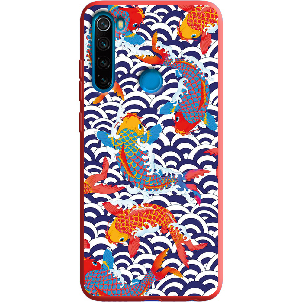 Чехол Boxface Xiaomi Redmi Note 8 Koi Fish Красный силикон (38214-up2477-38683)