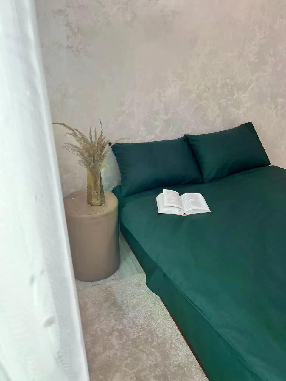 Комплект постельного белья семейный хлопок 150х210 см наволочка 2х50х70/70х70 см Изумрудный (П4К-Post-rus-0035-04) - фото 3