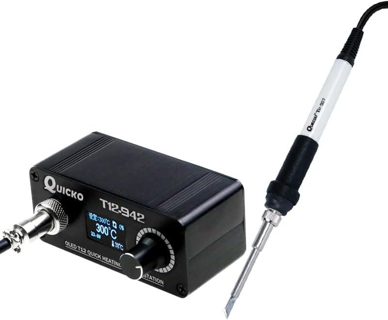 Паяльная станция QUICKO T12-952 OLED на жалах Hakko T12 96 Вт 9437 Black (22931646)