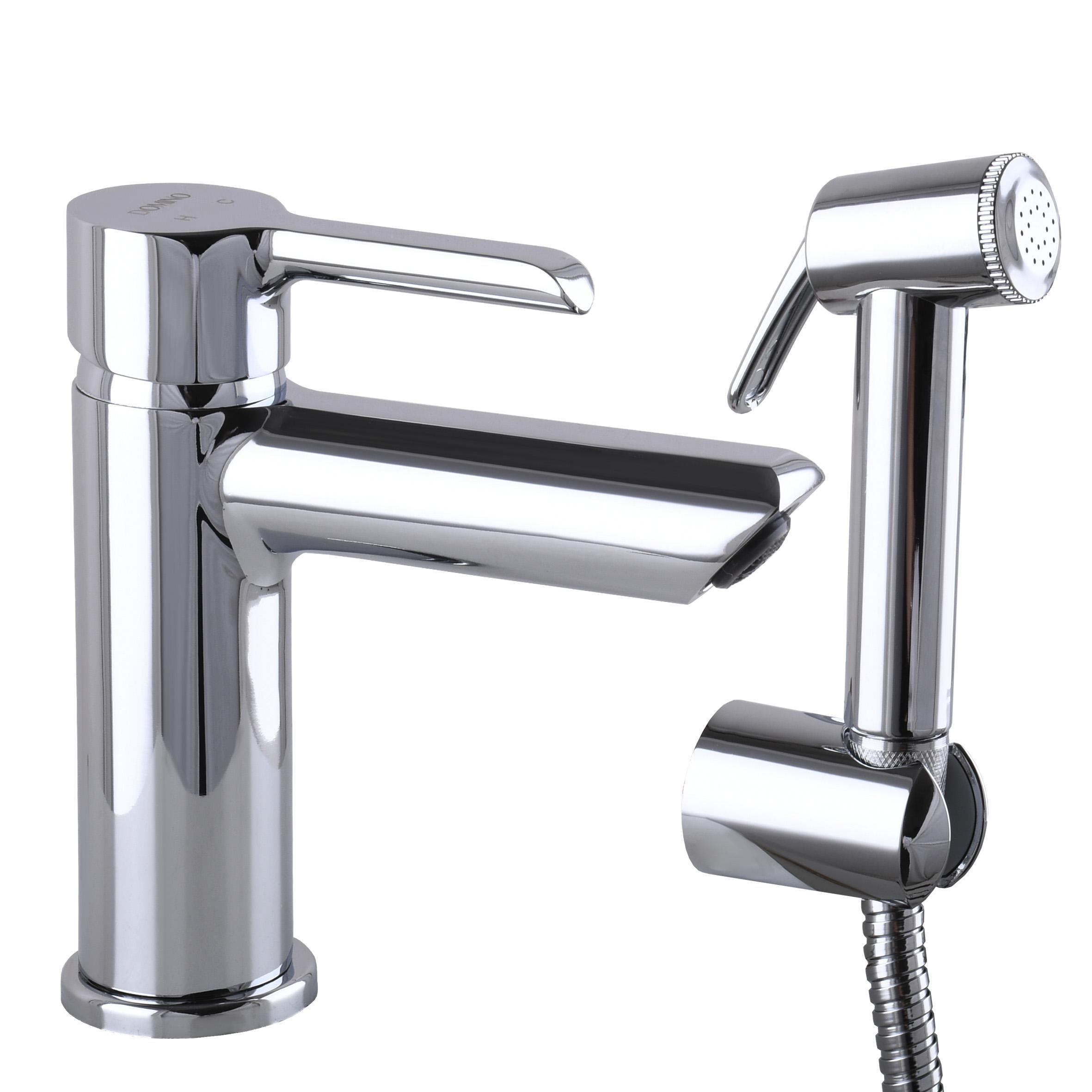 Смеситель для умывальника с лейкой для биде DOMINO PRESTIGE DPS-222 Хром (20484)