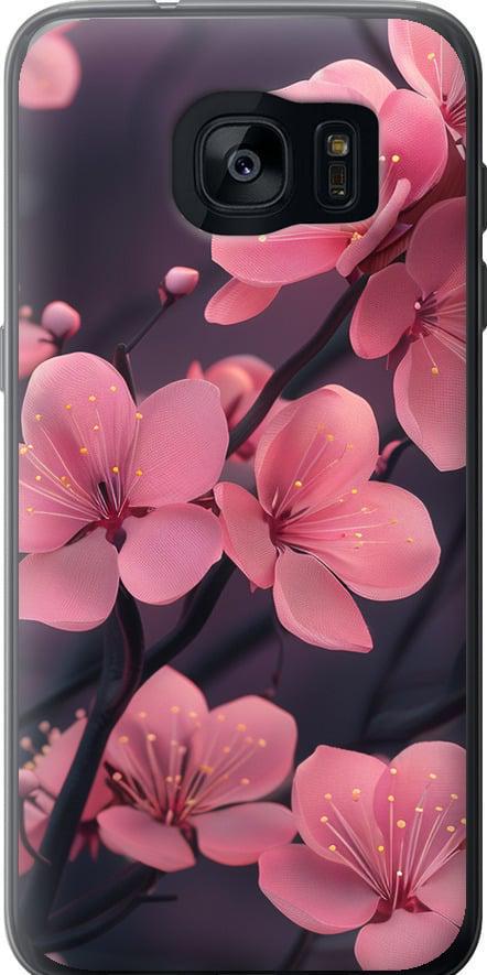 Чехол на Samsung Galaxy S7 Edge G935F Пурпурная сакура (6075t-257-42517)