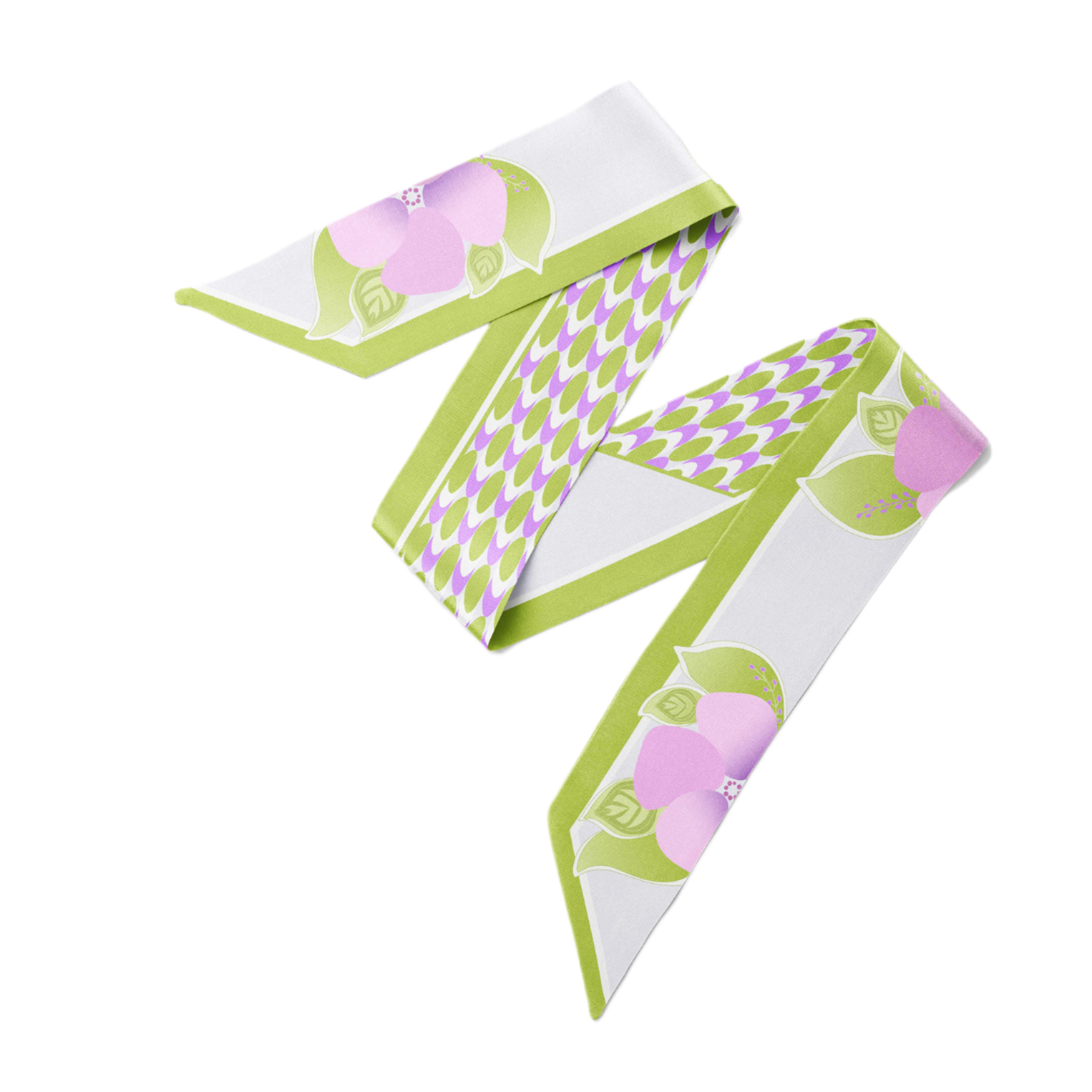 Твилли шелковый Liane House Цветок Душа из натурального итальянского шелка твил 6x160 см Розовый