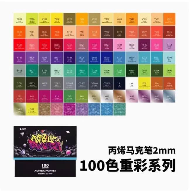 Маркери акрилові STA універсальні 100 кольорів (2431436998) - фото 4 Маркери акрилові STA універсальні 100 кольорів (2431436998) - фото 4