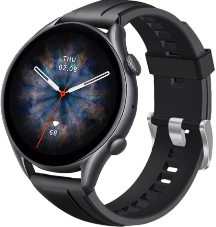 Ремешок Coholl для Amazfit GTR 3 Pro Black (25494-2B)
