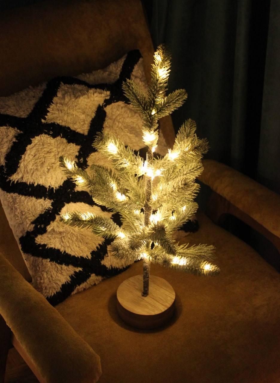 Світильник декоративний Ялинка засніжена від батарейок та USB 60 см (1273) - фото 5